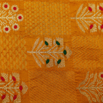 Mustard Color Brocade Fabric