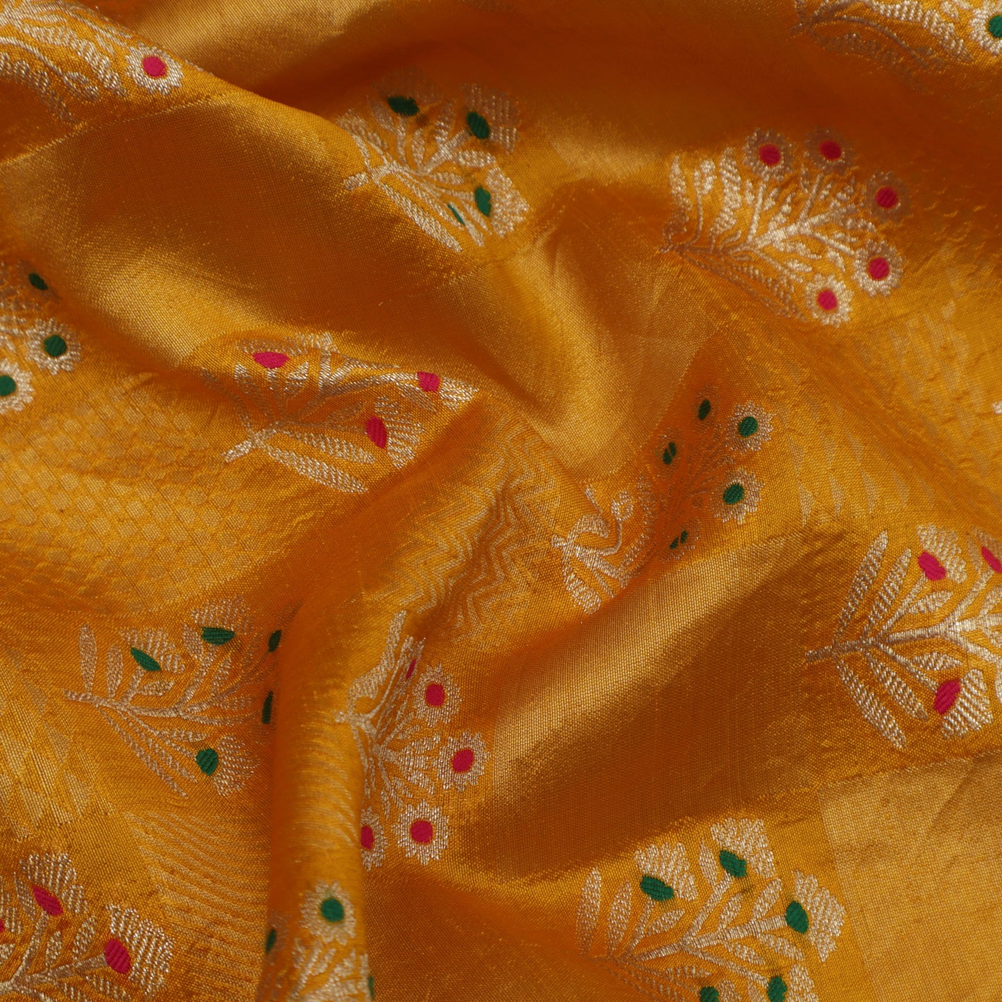 Mustard Color Brocade Fabric