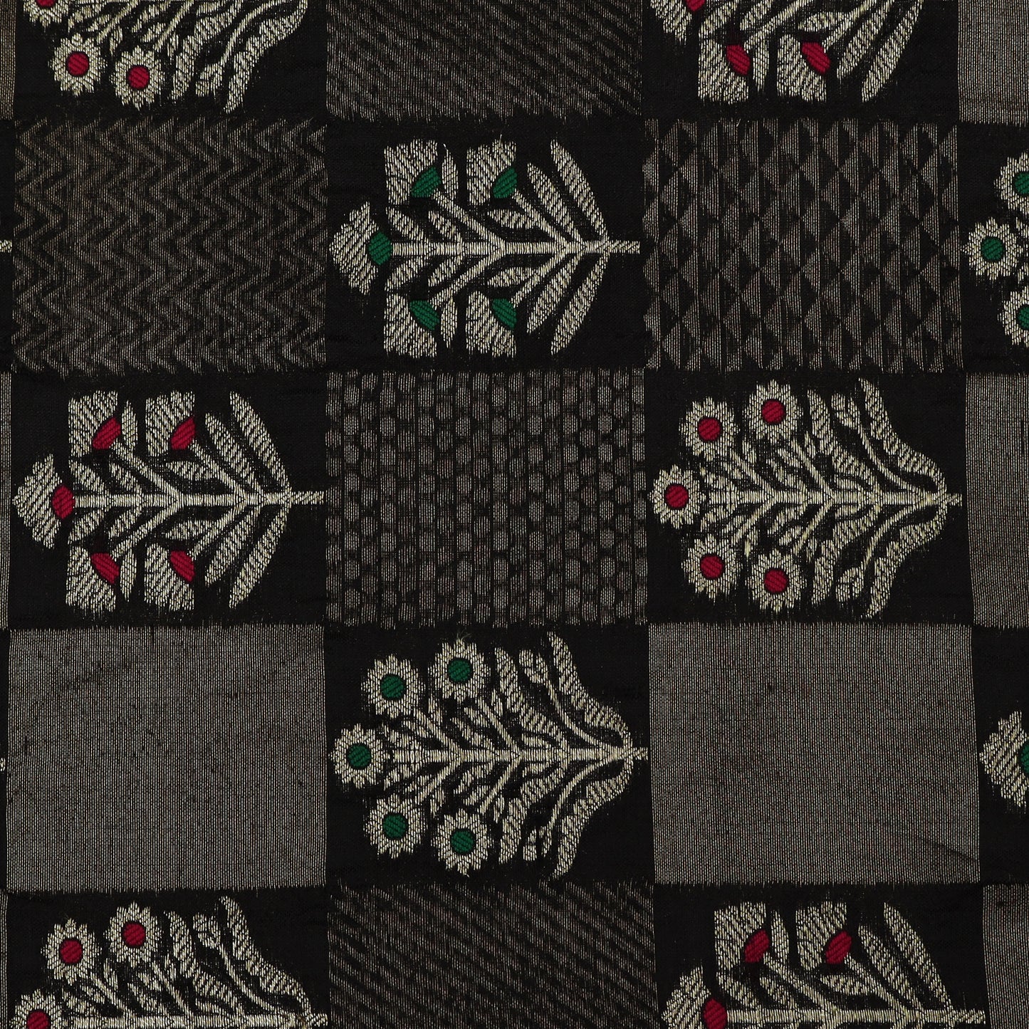 Black Color Brocade Fabric