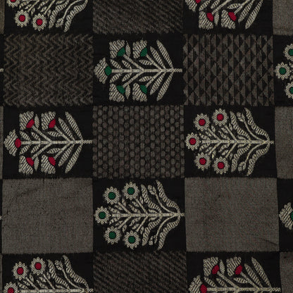 Black Color Brocade Fabric