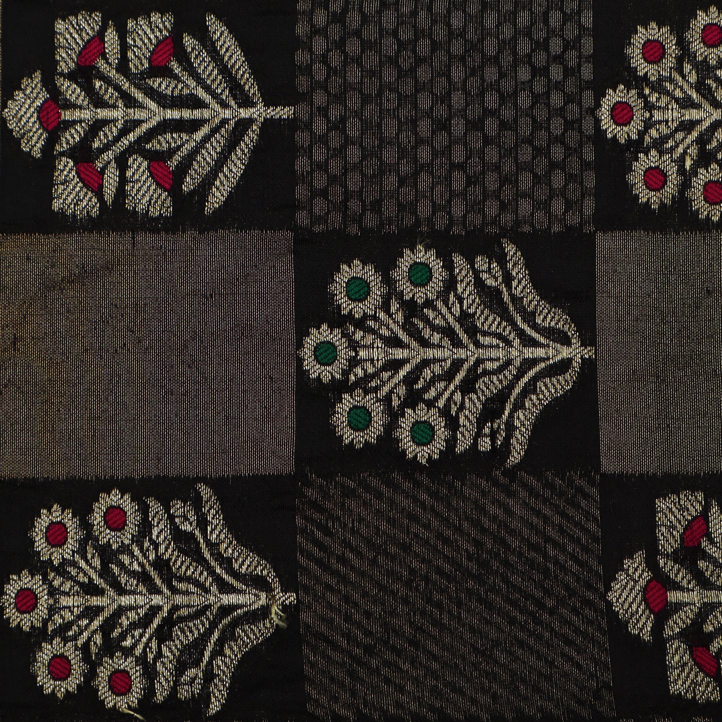 Black Color Brocade Fabric