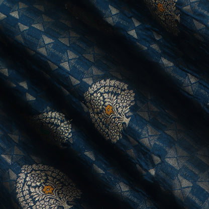 Blue Color Brocade Fabric