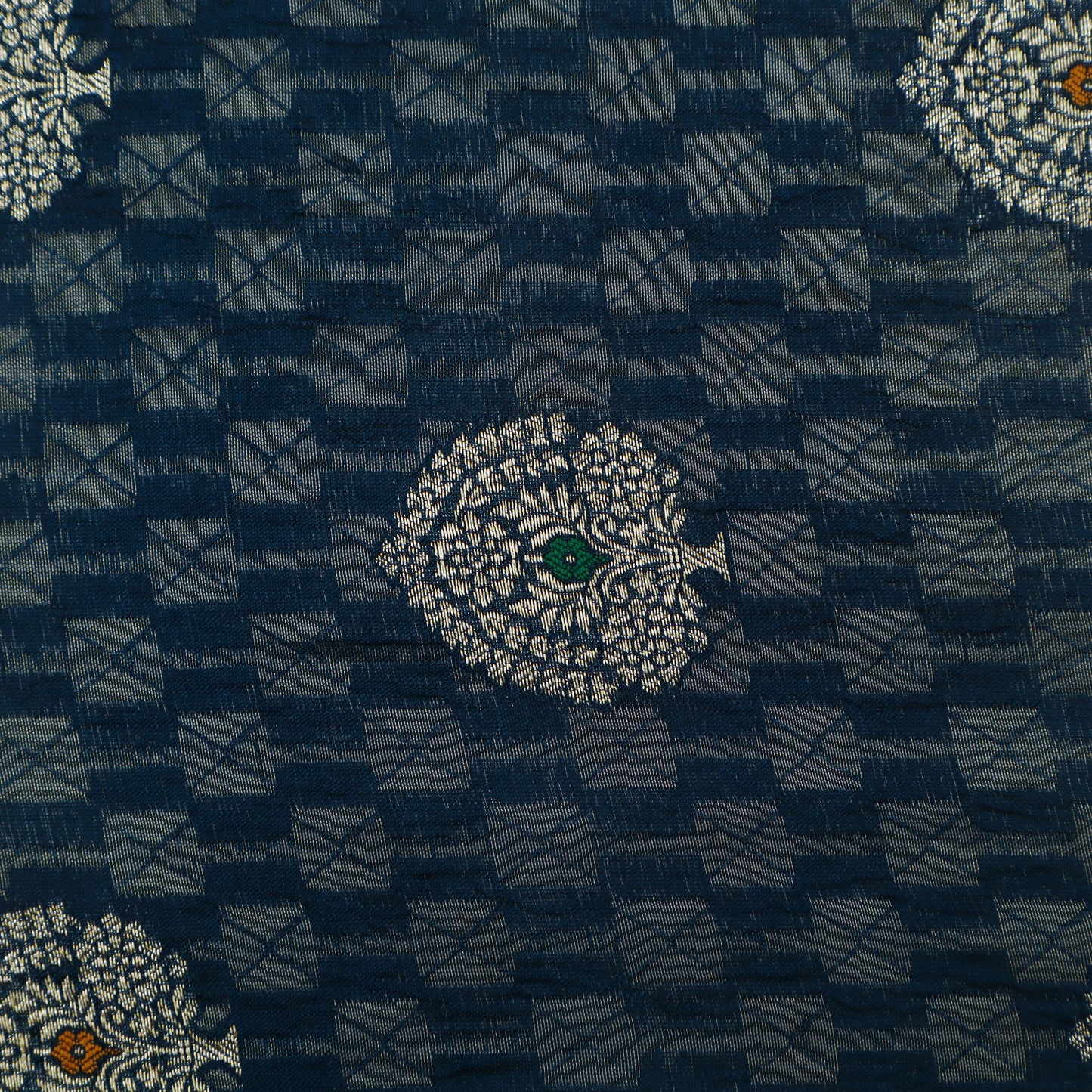 Blue Color Brocade Fabric