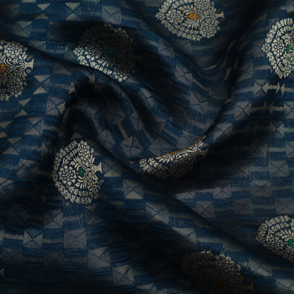 Blue Color Brocade Fabric