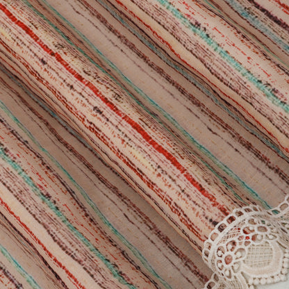 Cotton Printed Border Embroidery Fabric