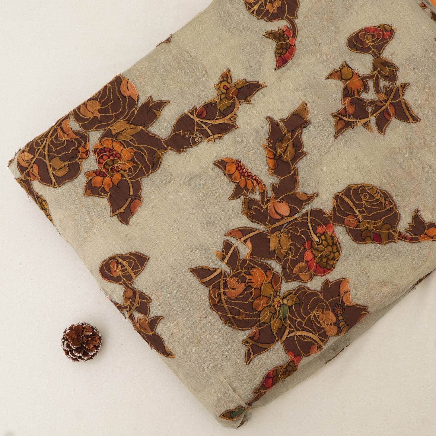 Chanderi Embroidery Fabric