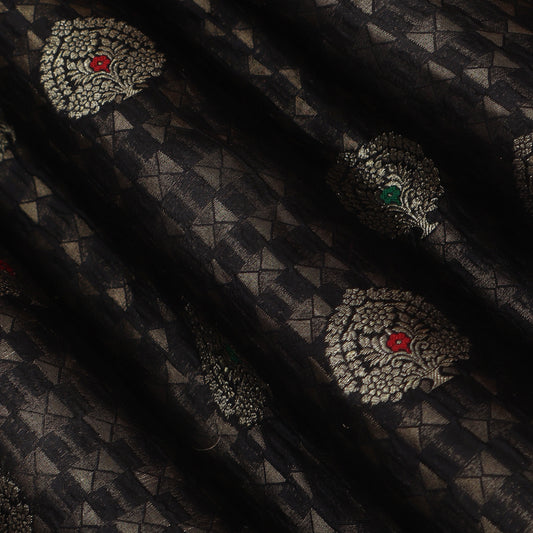 Black Color Brocade Fabric