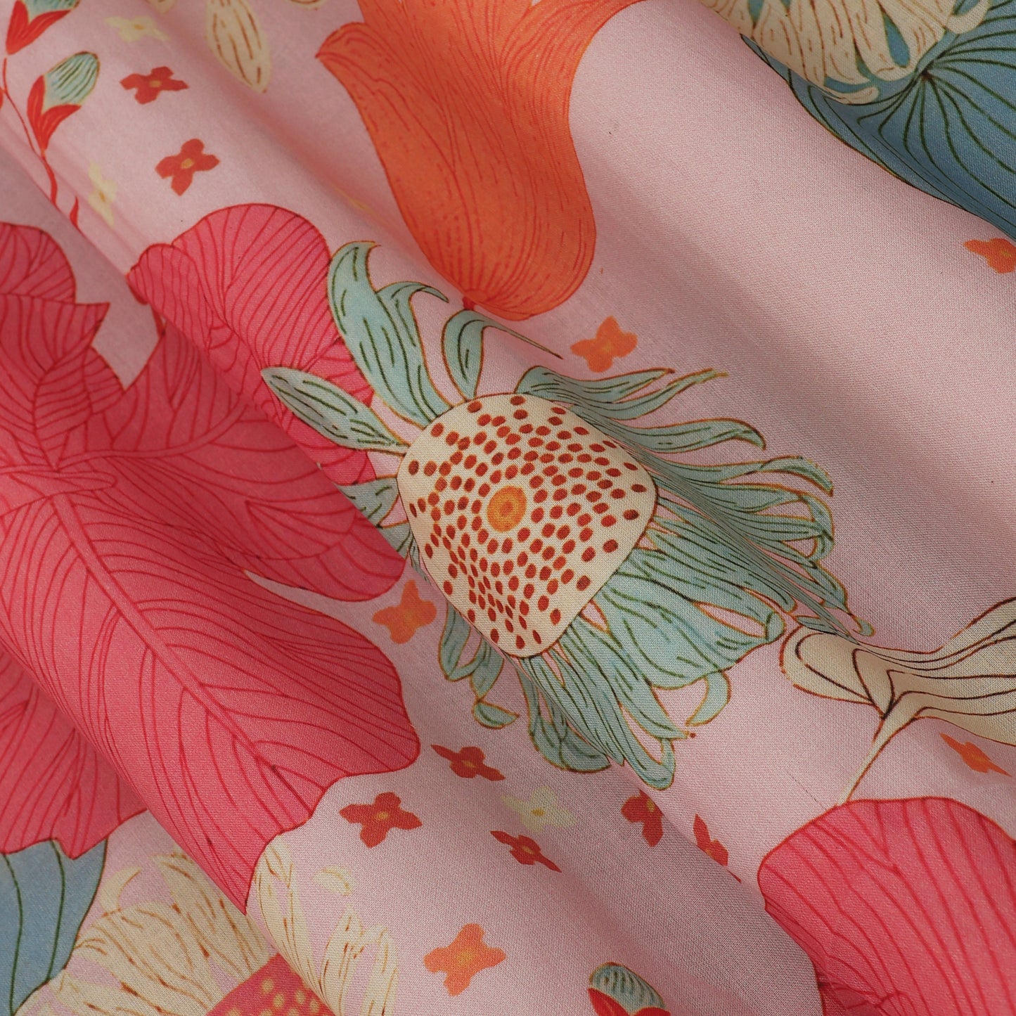 Floral Design Cotton Printed Fabric