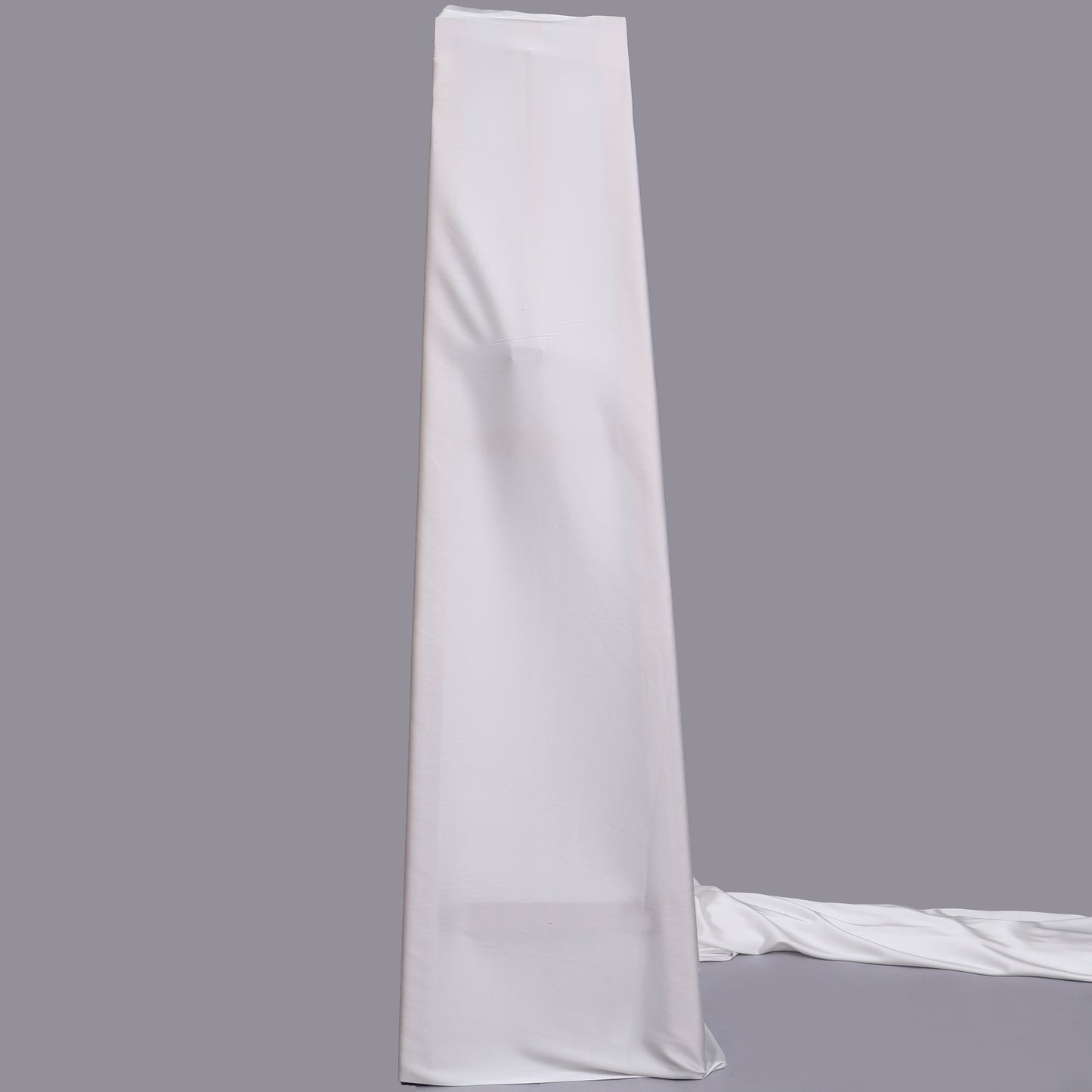 Bright White Color Armani Satin Fabric