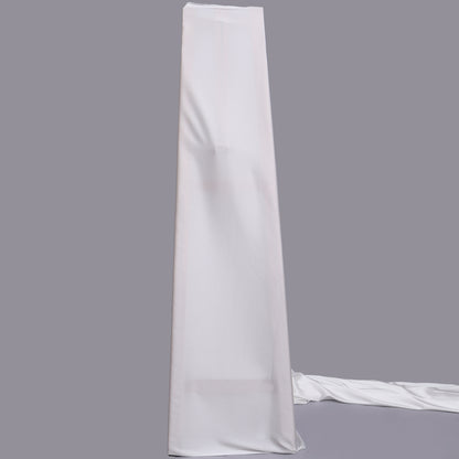 Bright White Color Armani Satin Fabric