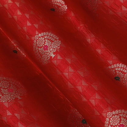 Red Color Brocade Fabric