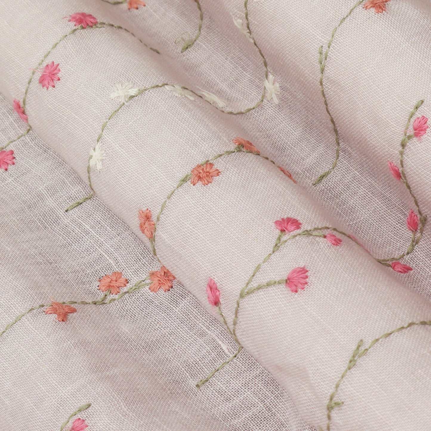 Colored Linen Embroidery Fabric