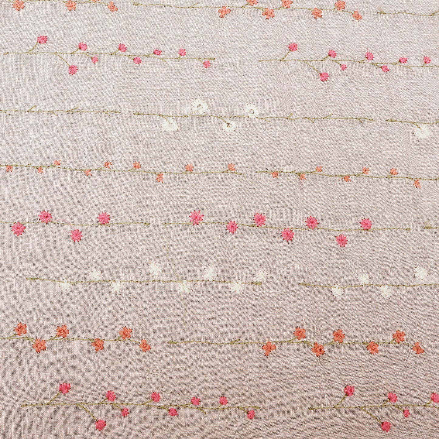 Colored Linen Embroidery Fabric