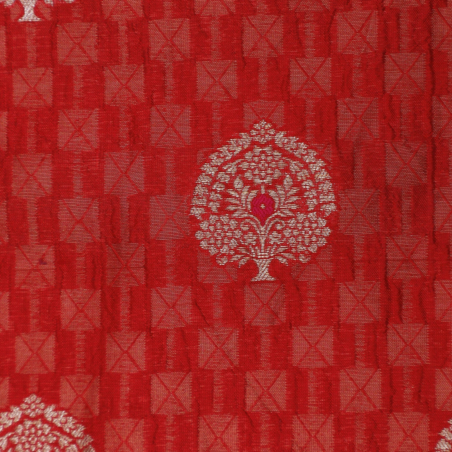 Red Color Brocade Fabric