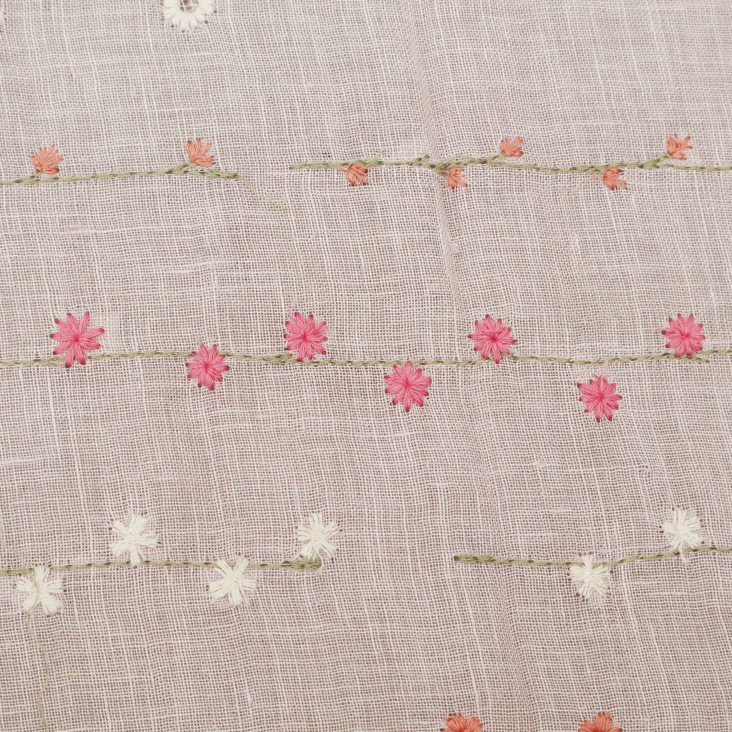 Colored Linen Embroidery Fabric
