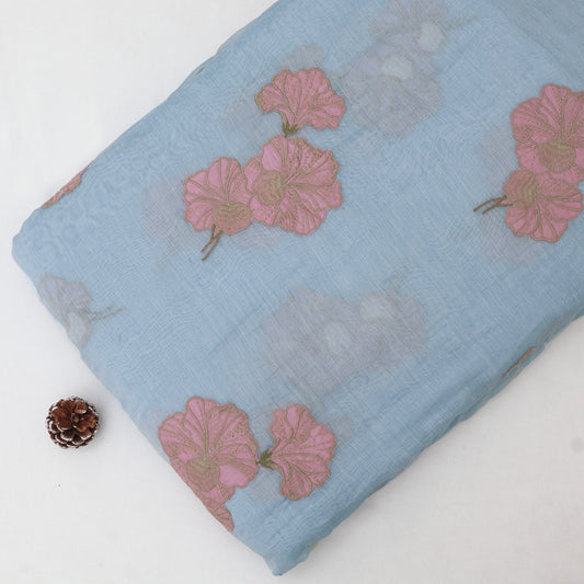 Chanderi Embroidery Fabric