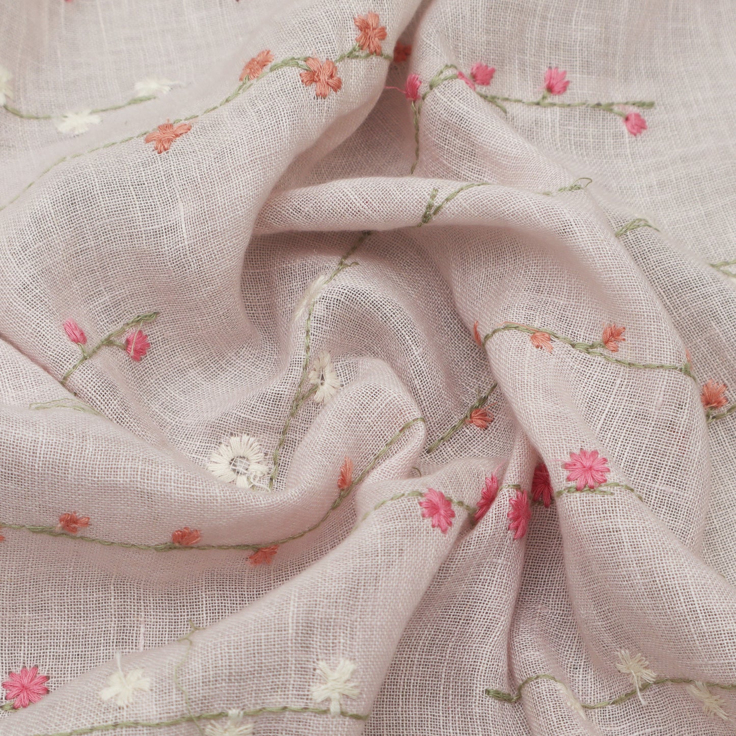 Colored Linen Embroidery Fabric