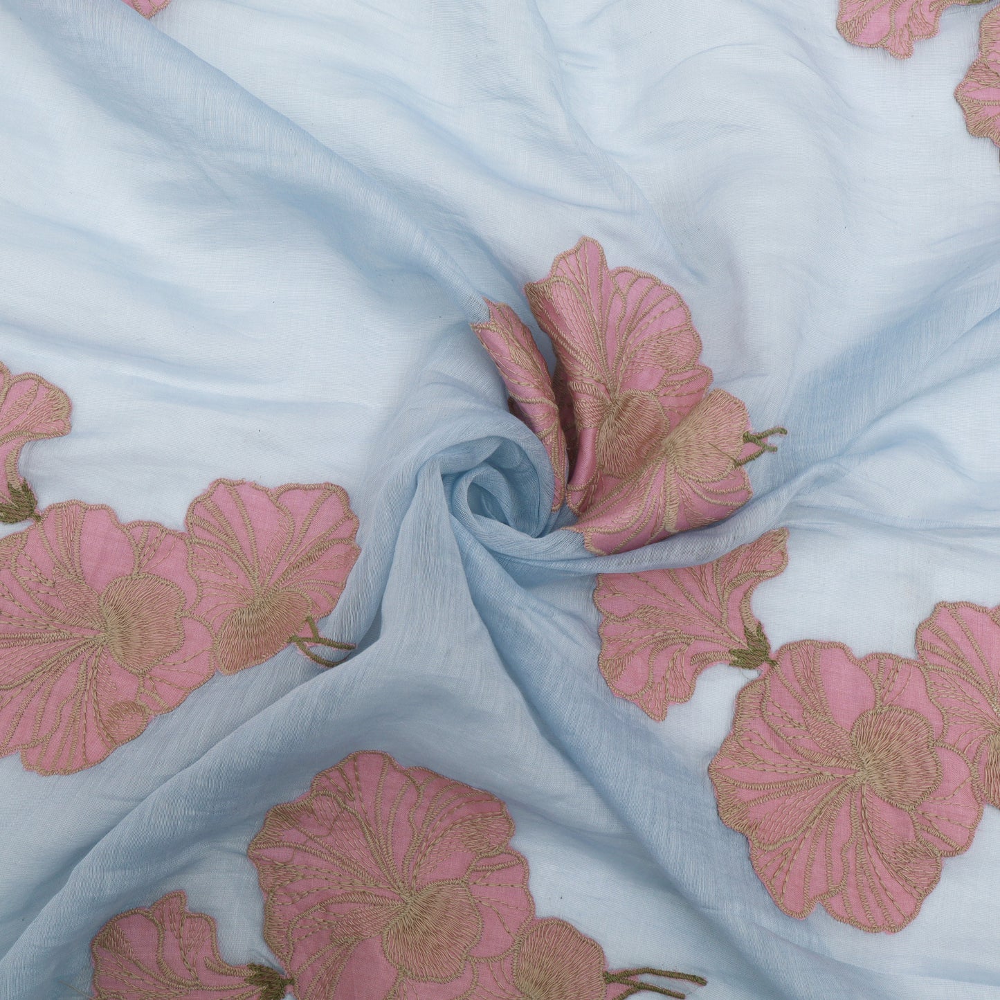 Chanderi Embroidery Fabric