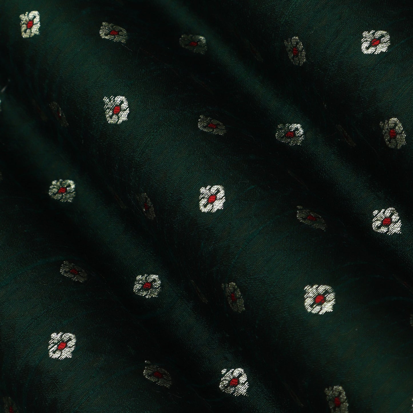 Green Color Brocade Fabric