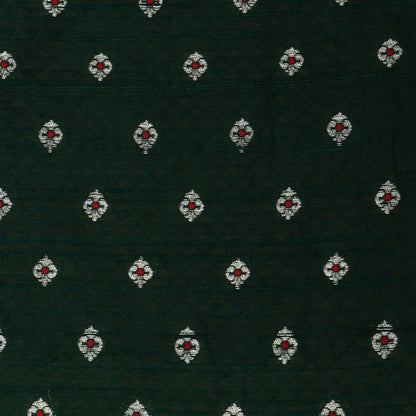 Green Color Brocade Fabric