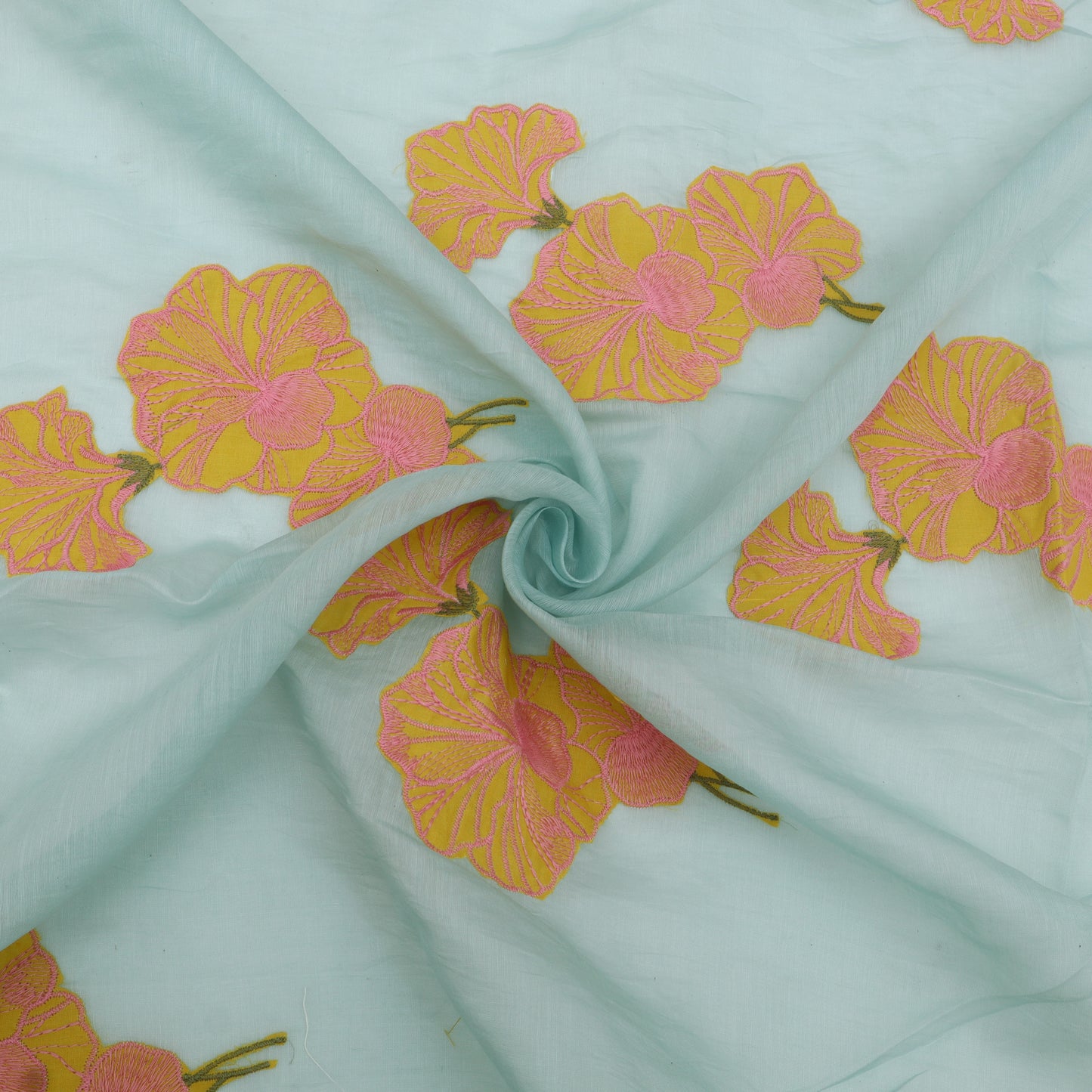 Chanderi Embroidery Fabric