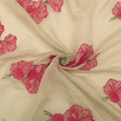 Chanderi Embroidery Fabric