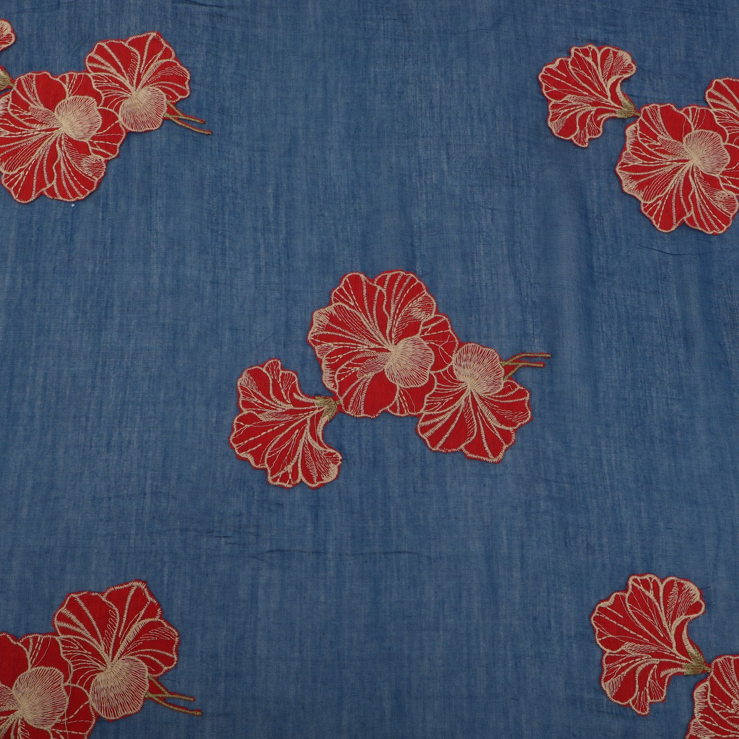 Chanderi Embroidery Fabric