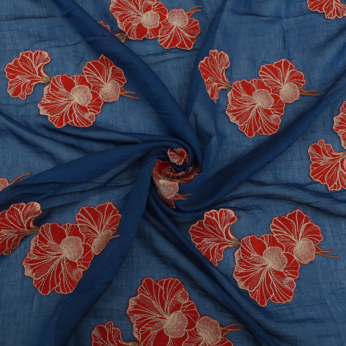Chanderi Embroidery Fabric