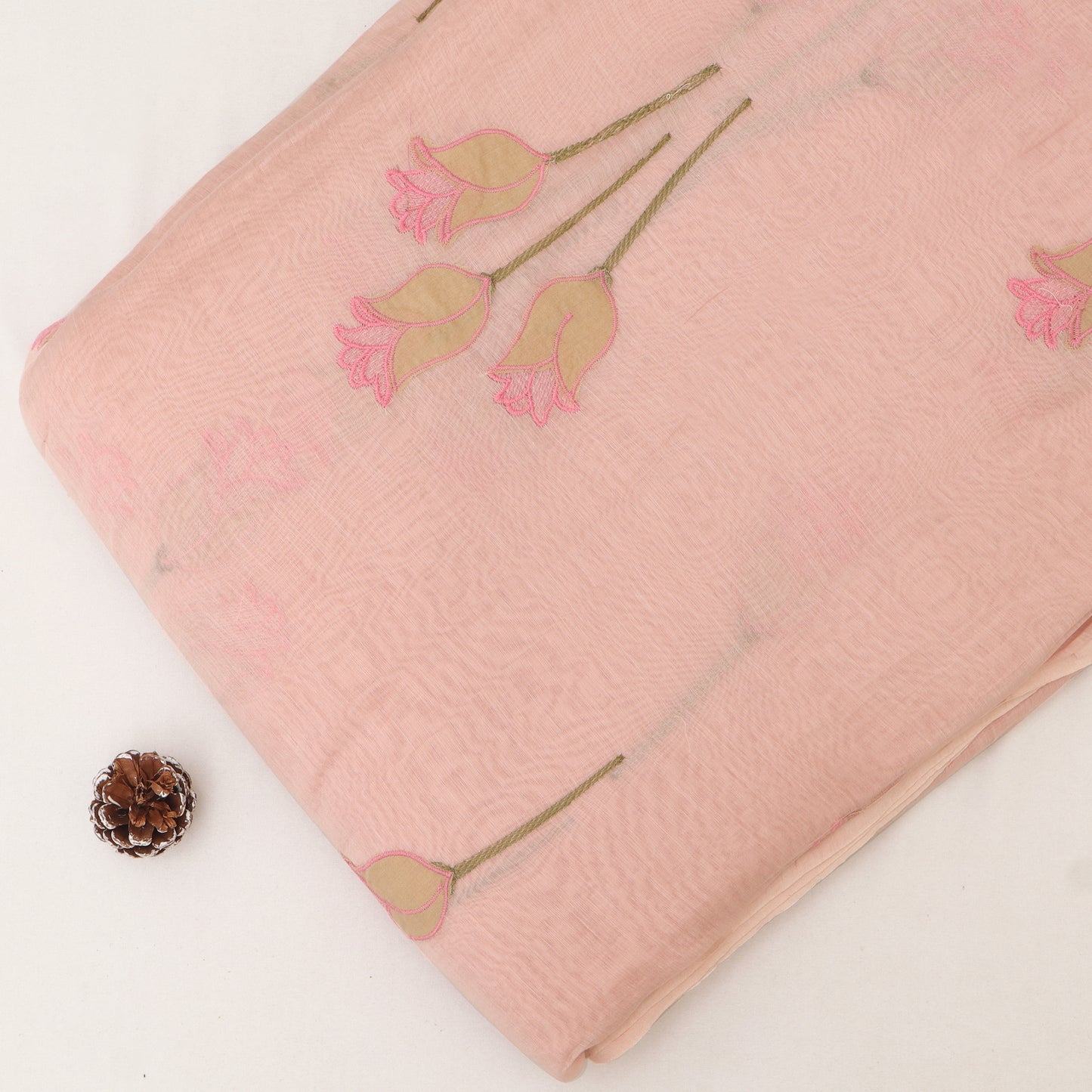 Chanderi Embroidery Fabric