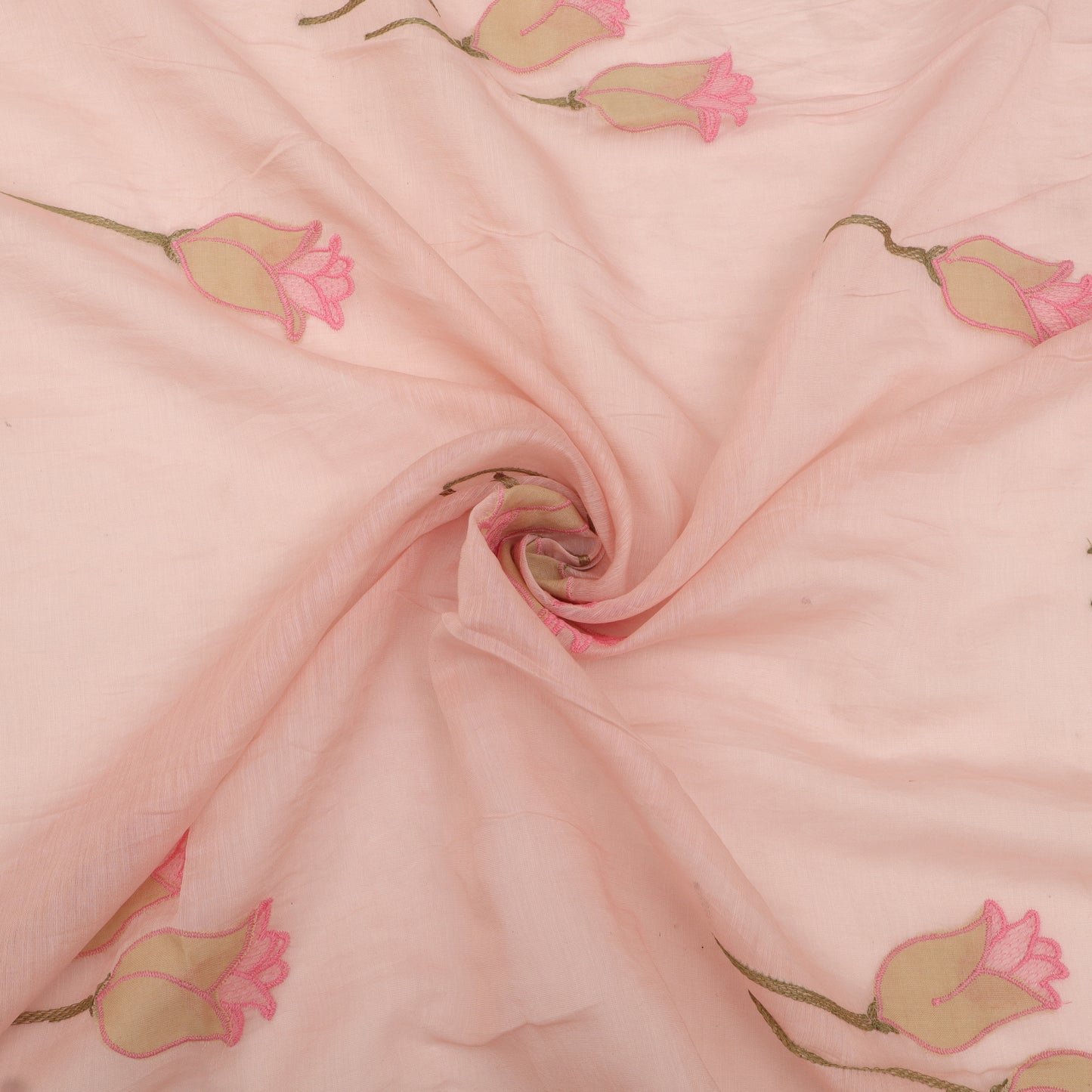 Chanderi Embroidery Fabric