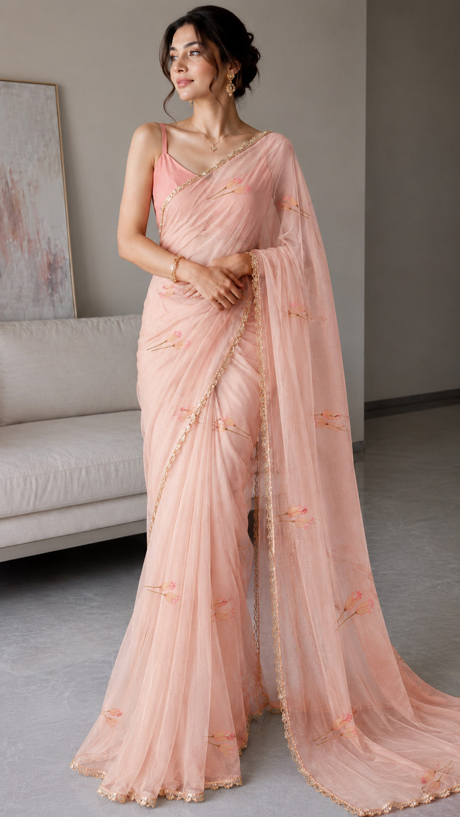 Chanderi Embroidery Fabric