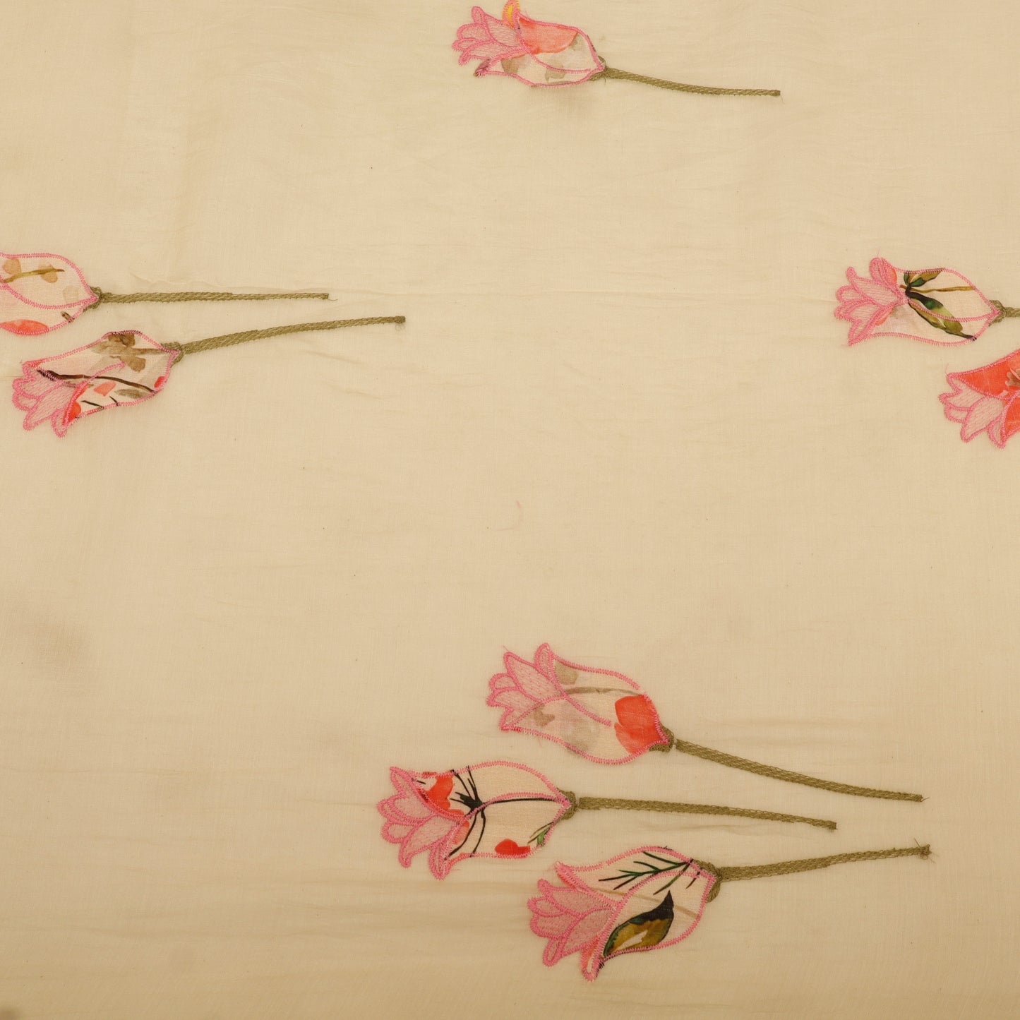 Chanderi Embroidery Fabric