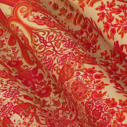 Multicolor Modal Satin Print Fabric