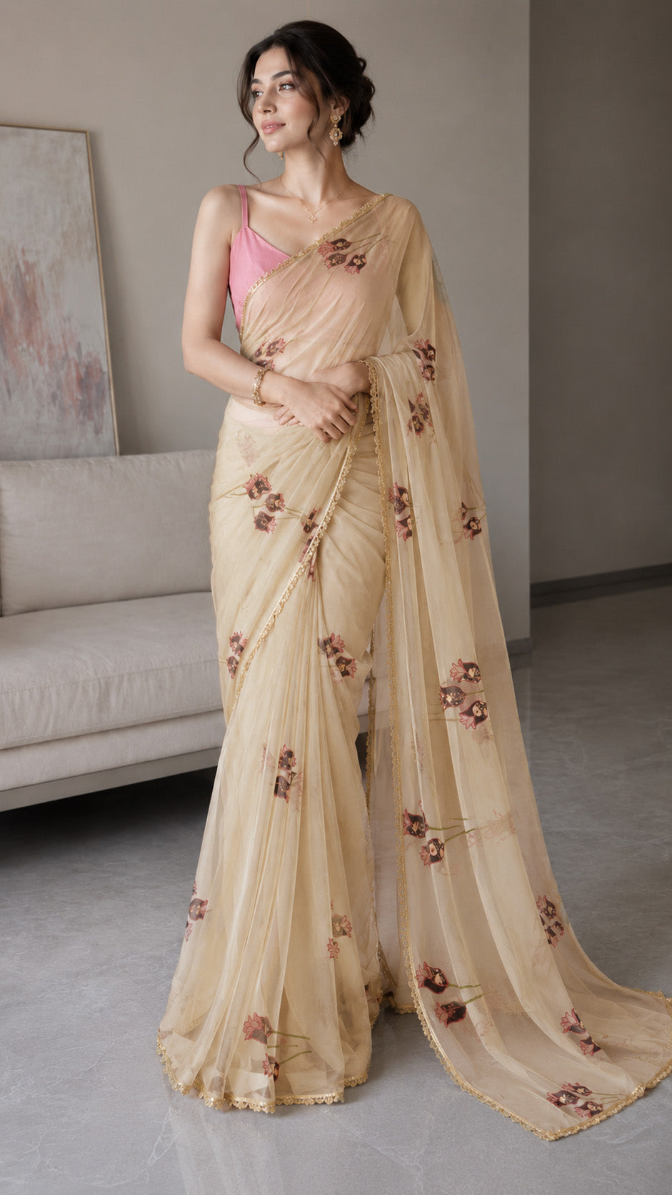 Chanderi Embroidery Fabric
