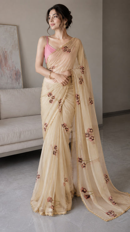 Chanderi Embroidery Fabric