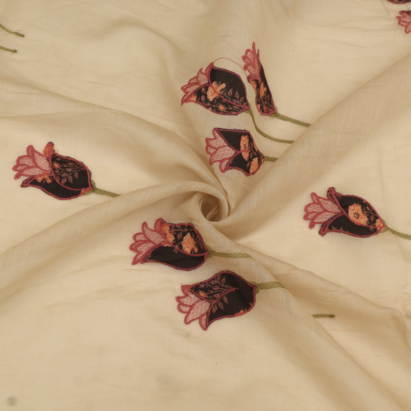 Chanderi Embroidery Fabric