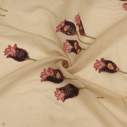 Chanderi Embroidery Fabric