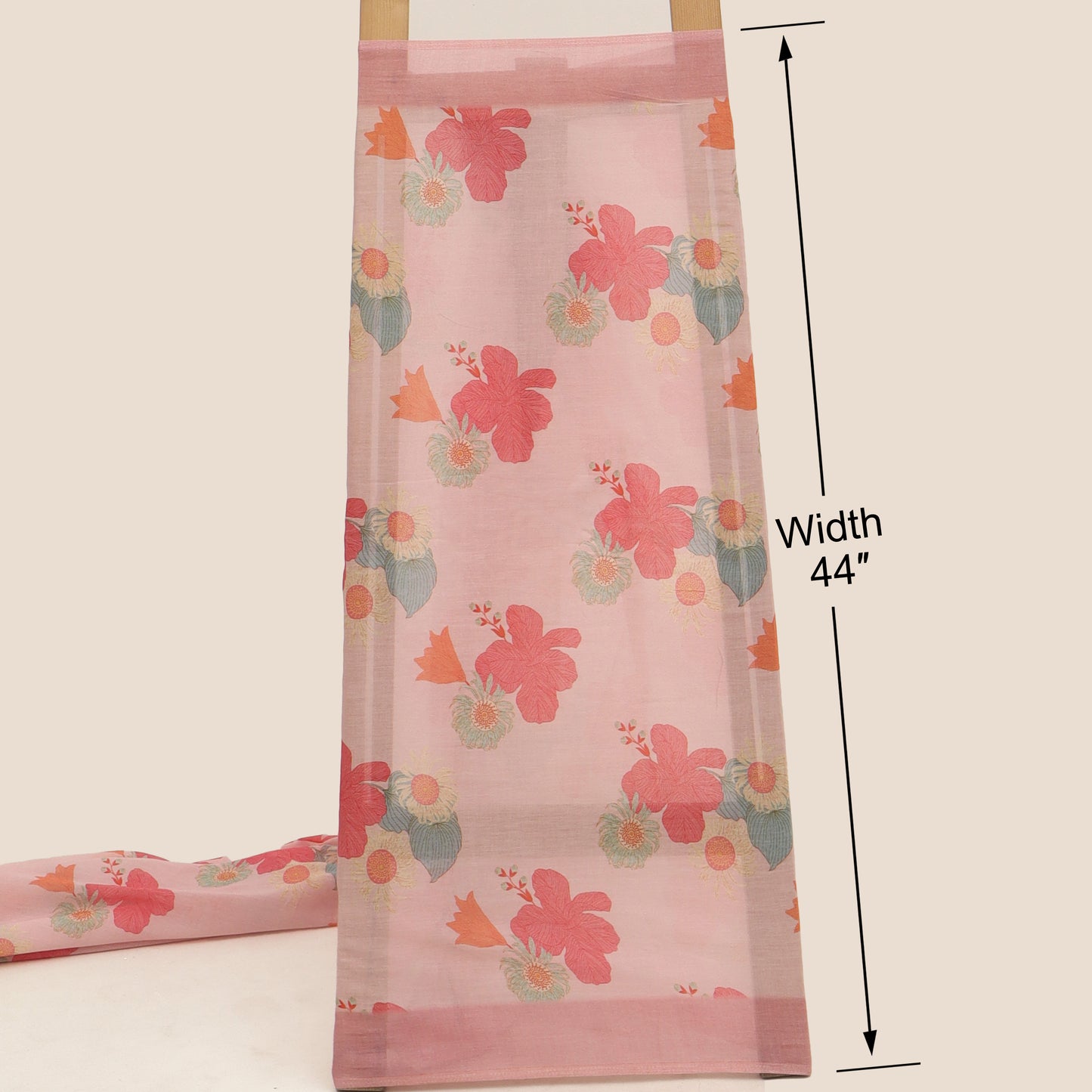 Light Pink  Color Cotton Dupatta