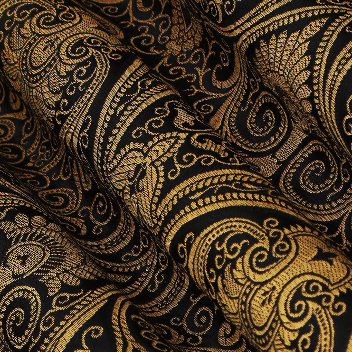 Black Color Brocade Fabric