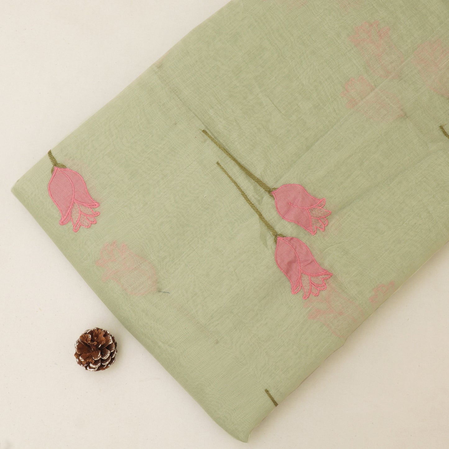 Chanderi Embroidery Fabric