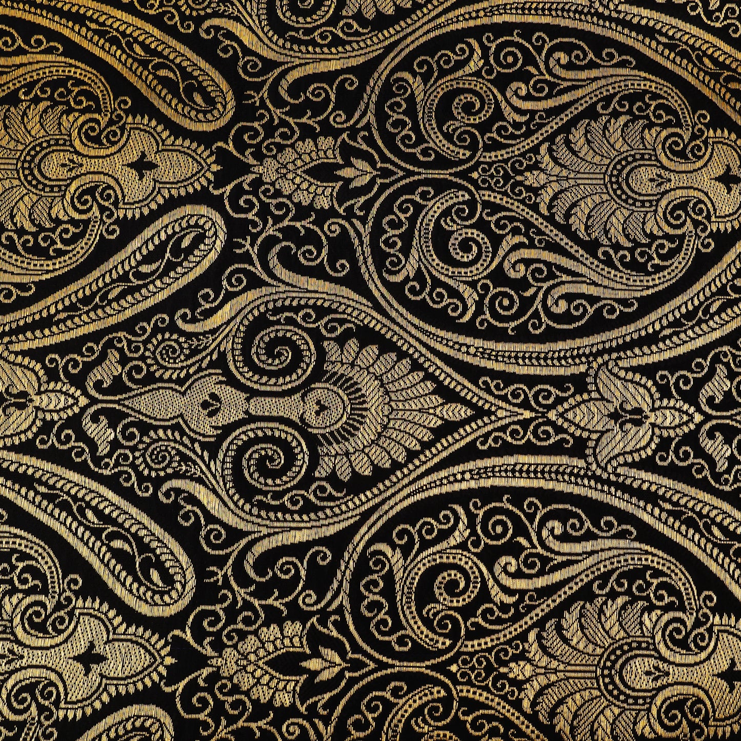 Black Color Brocade Fabric