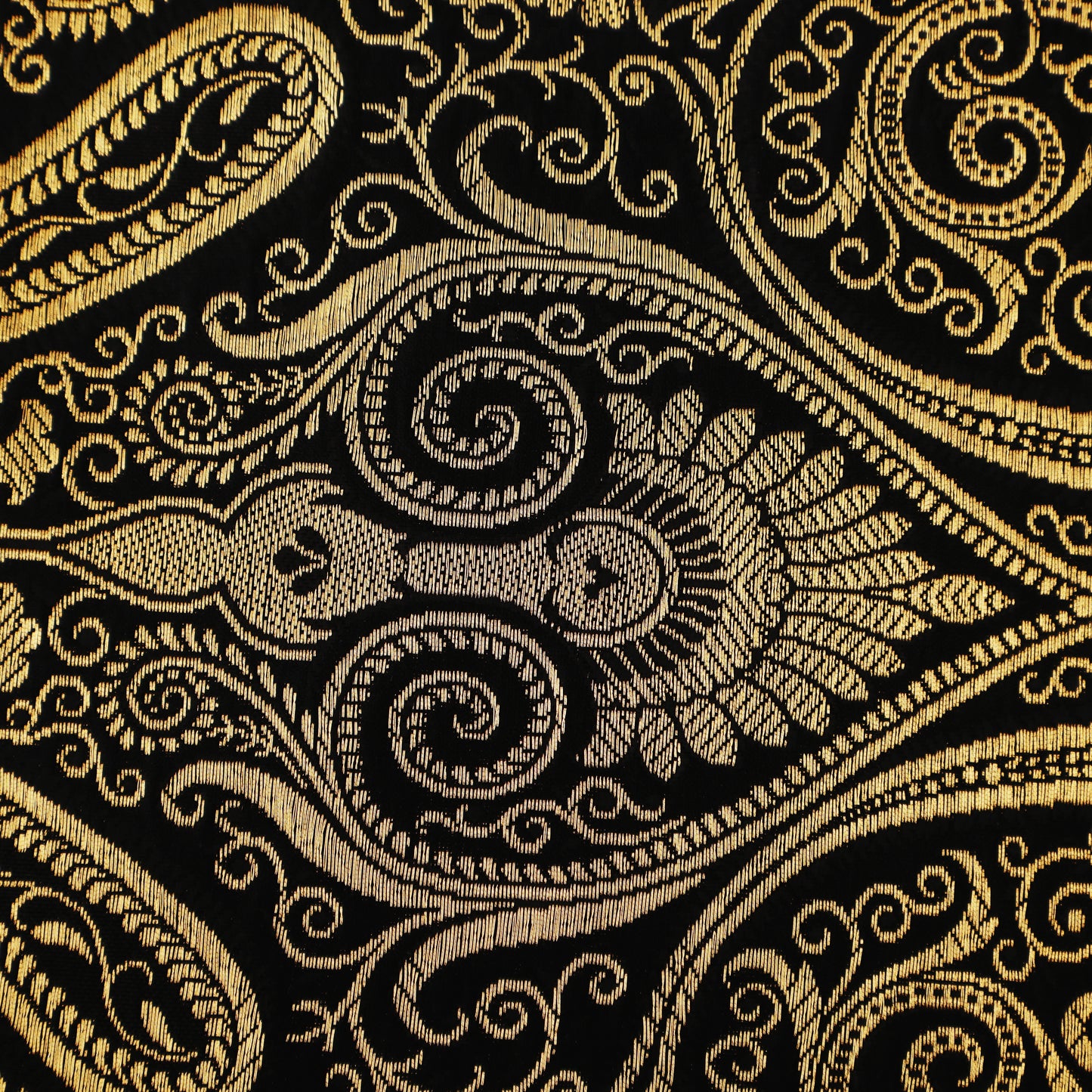 Black Color Brocade Fabric