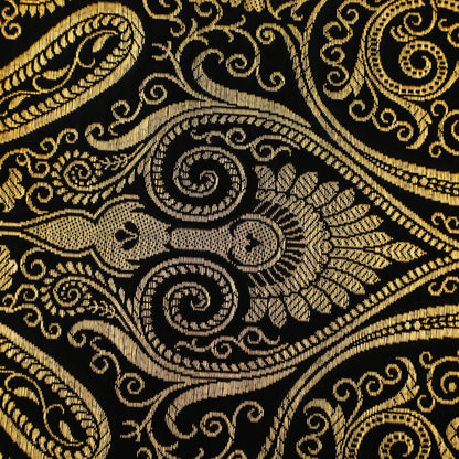 Black Color Brocade Fabric