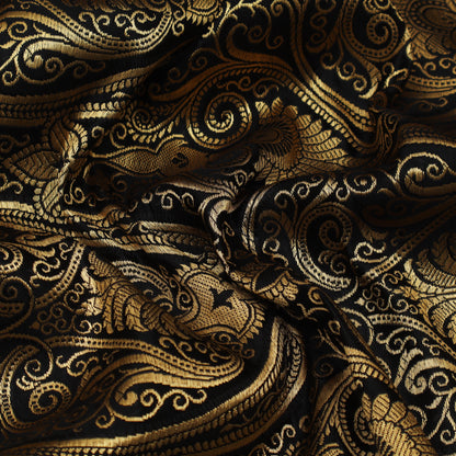 Black Color Brocade Fabric