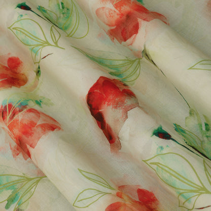 Floral Design Cotton Fabric