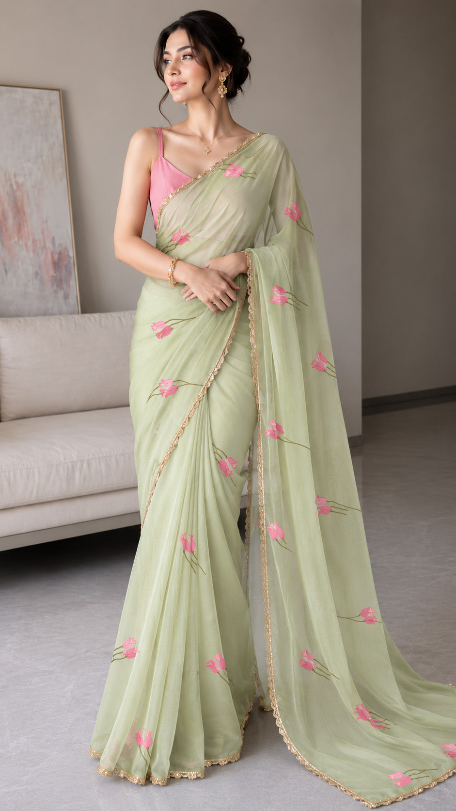 Chanderi Embroidery Fabric