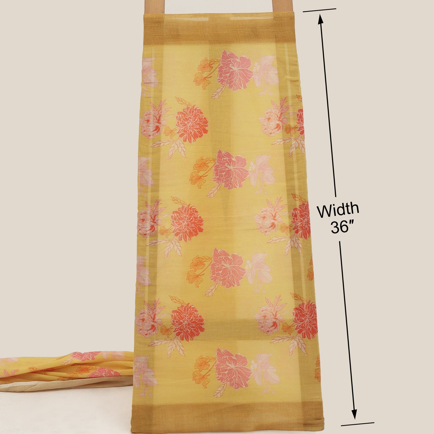 Yellow Color Cotton Dupatta