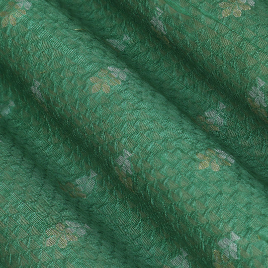 Green Color Brocade Fabric