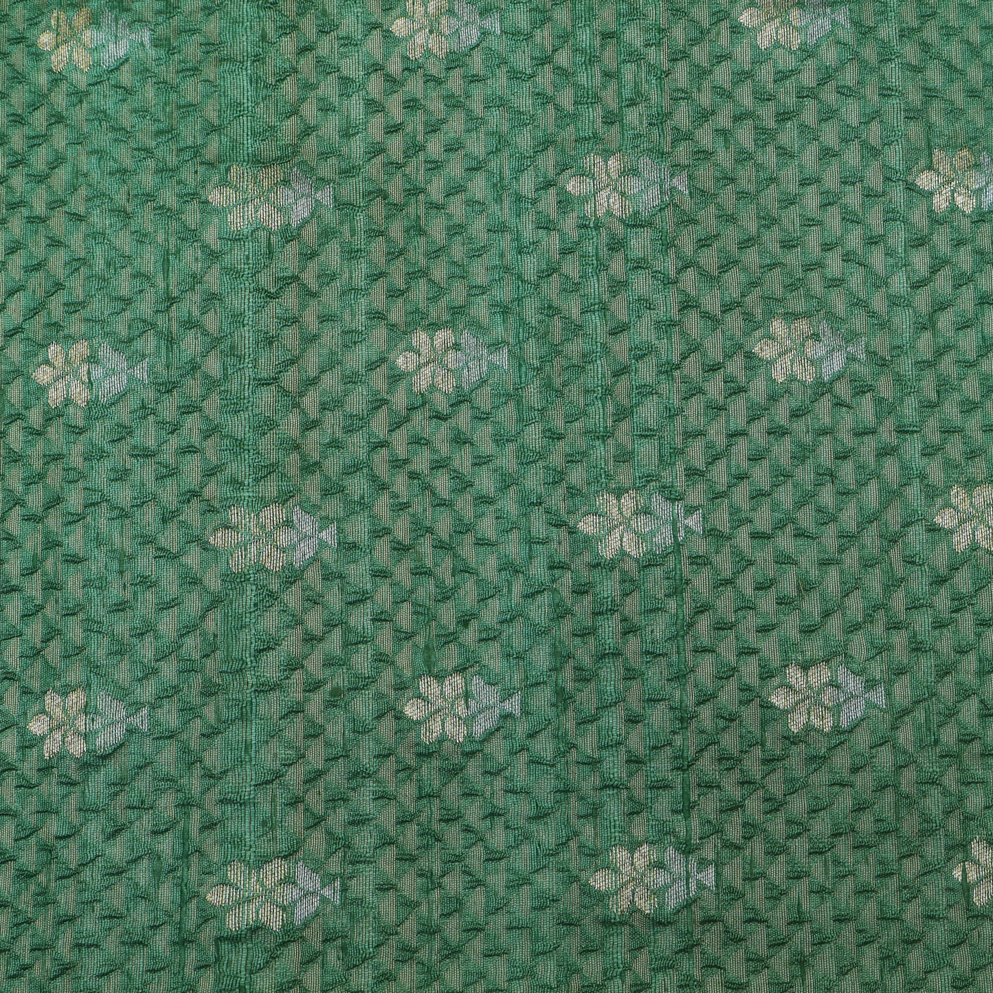 Green Color Brocade Fabric