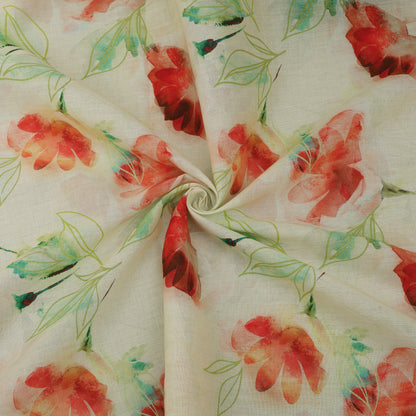 Floral Design Cotton Fabric